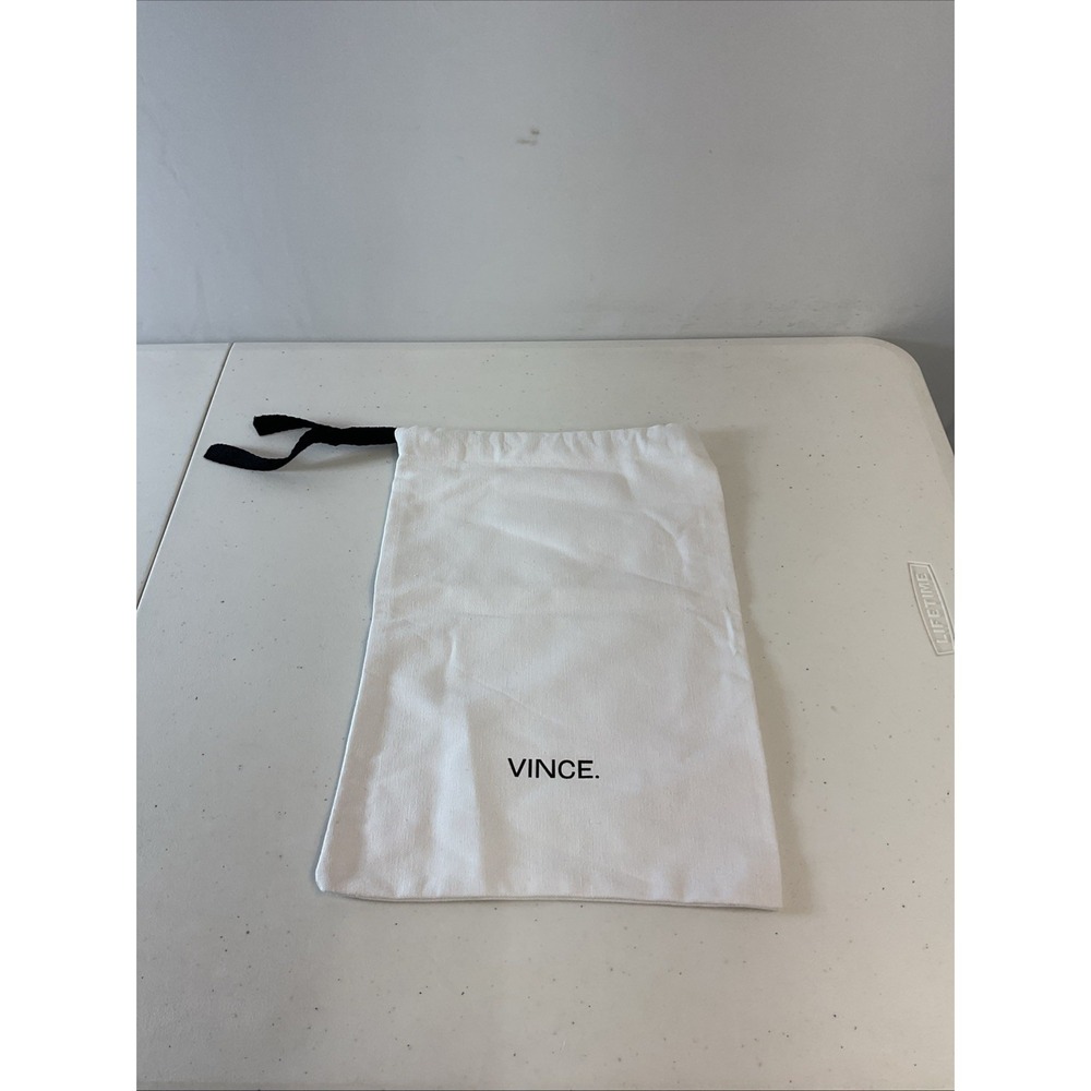 Vince Boot Bag Dust Bag Logo M Empty Drawstring Storage Canvas 10x14